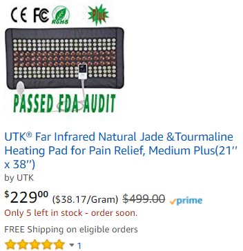 UtkAda1's tweet image. UTK Far Infrared Natural Jade &amp;amp; Tourmaline Heating Pad for pain relief is as good as Biomat.