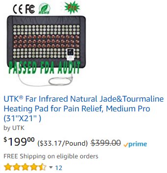 UtkAda1's tweet image. UTK Far Infrared Natural Jade &amp;amp; Tourmaline Heating Pad for pain relief is as good as Biomat.