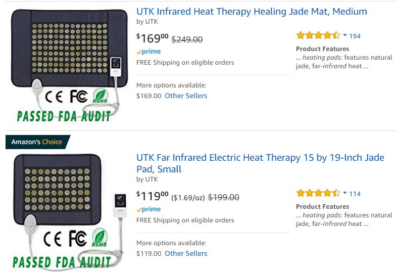 UtkAda1's tweet image. UTK Far Infrared Natural Jade &amp;amp; Tourmaline Heating Pad for pain relief is as good as Biomat.