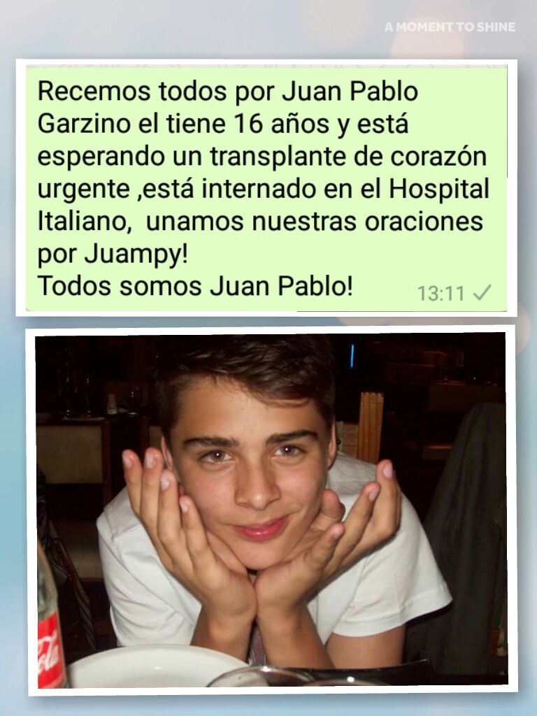 sebaestuvo's tweet photo. #uncorazonparajuampi Fuerza campeón, pronto te veremos reir como siempre. @NataliaFassi @cuervotinelli @vazqueznico  @NadiaTerazzolo @ https://t.co/7qlZPqVoLN