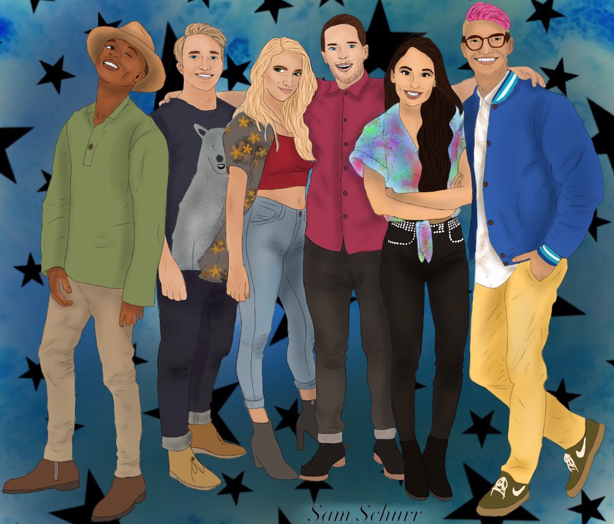 SchurrSamantha's tweet photo. My favorite Disney rejects❤️ @supershayne @SmoshIan @Co_Mill @OliviaSui @KeithLeakJr @NoahGrossman214 #MySmoshArt #smoshsquad ❤️❤️❤️❤️❤️ https://t.co/RMPEtFA016
