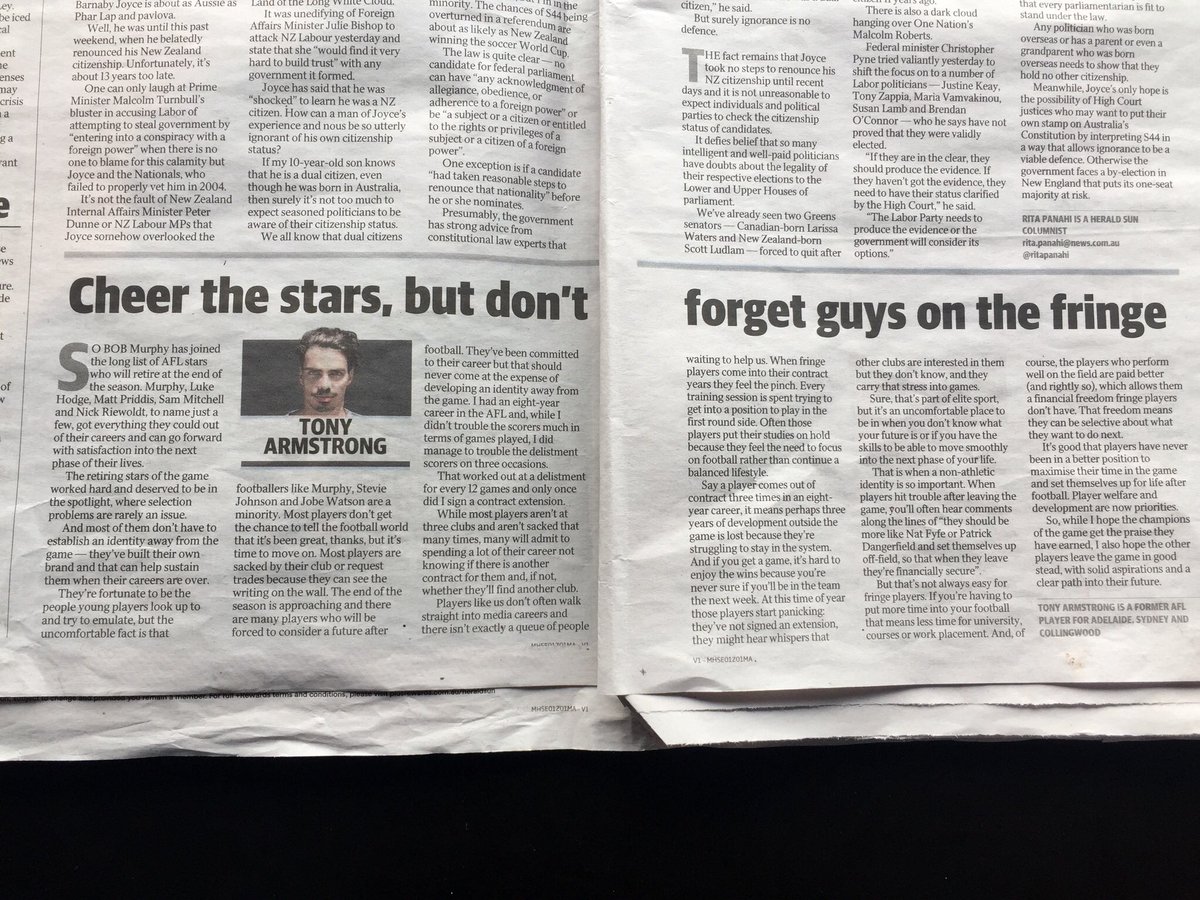 Well said <a href="/Tonaaayy_/">Tony Armstrong</a>! Everyone should read this... we can learn from every athlete, no matter the level of success they’ve had <a href="/theheraldsun/">Herald Sun</a>