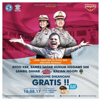 resmlgofficial's tweet photo. Jangan Lewatkan, Buat SIM di Satpas Singosari, ?GRATIS? Makan dan Minum Kopi https://t.co/AAXn7hkXOD https://t.co/1ruQVWFZw0