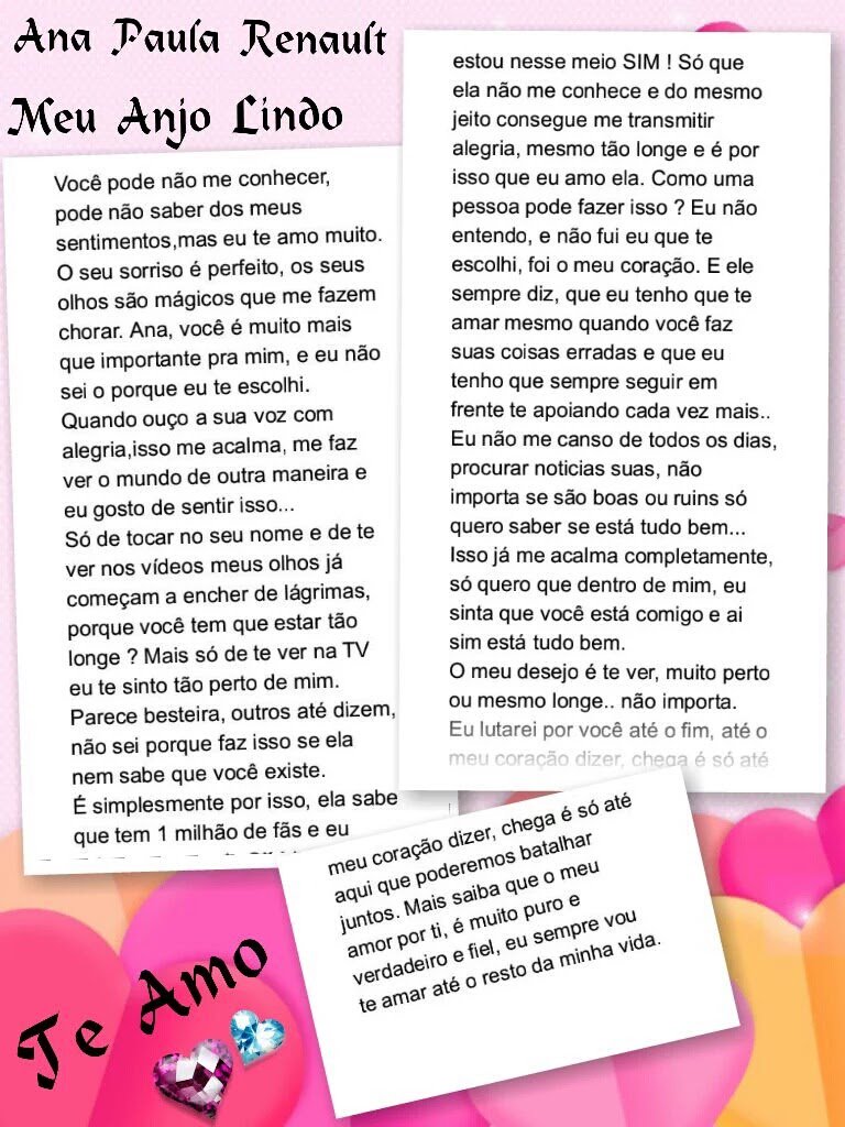 Thor_leonne's tweet photo. @anapaularenault qdo vc vai notar minha cartinha não sou mto boa d palavras,+ espero q vc goste foi escrita com mto carinho Te Amoo ❤❤❤❤❤❤❤❤ https://t.co/E6lFO5aeX9
