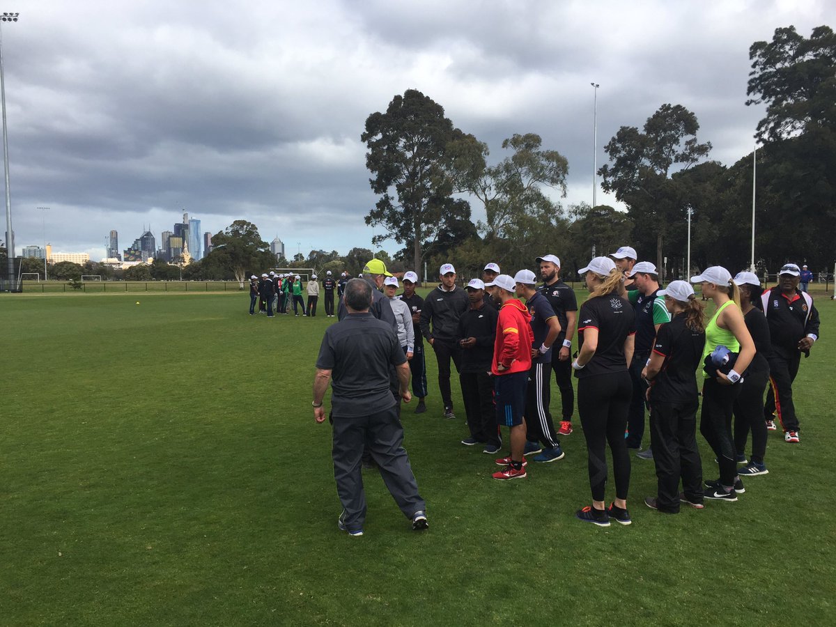 Out at Princes Park for the #AFLIC17 Umpires clinic with <a href="/USAFLUmpires/">USAFL Umpires Assoc.</a> and other perspective Umpires from around the world.