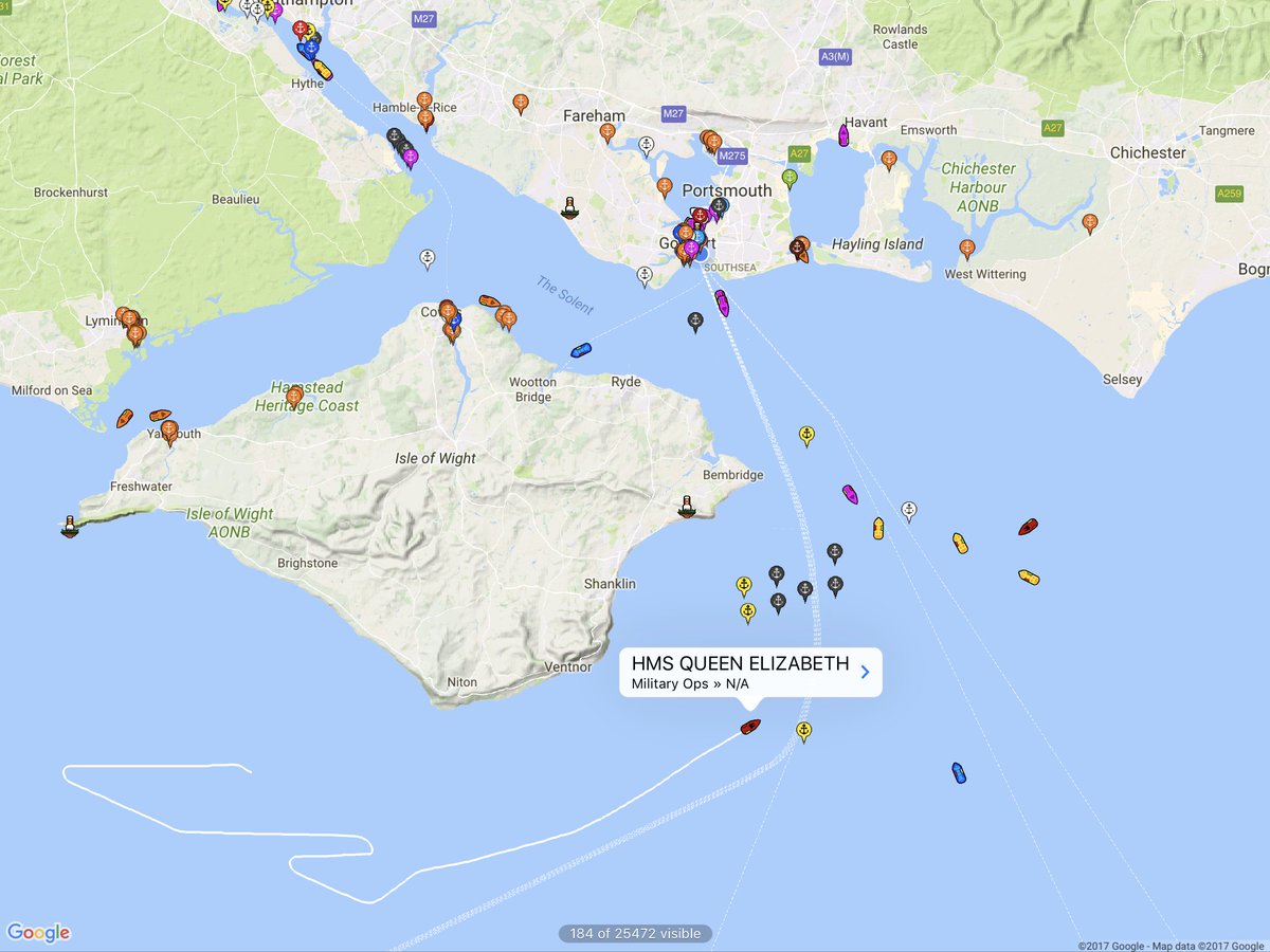 shipfinder's tweet photo. Nearly here! @HMSQnlz https://t.co/sGfVGtwL7U