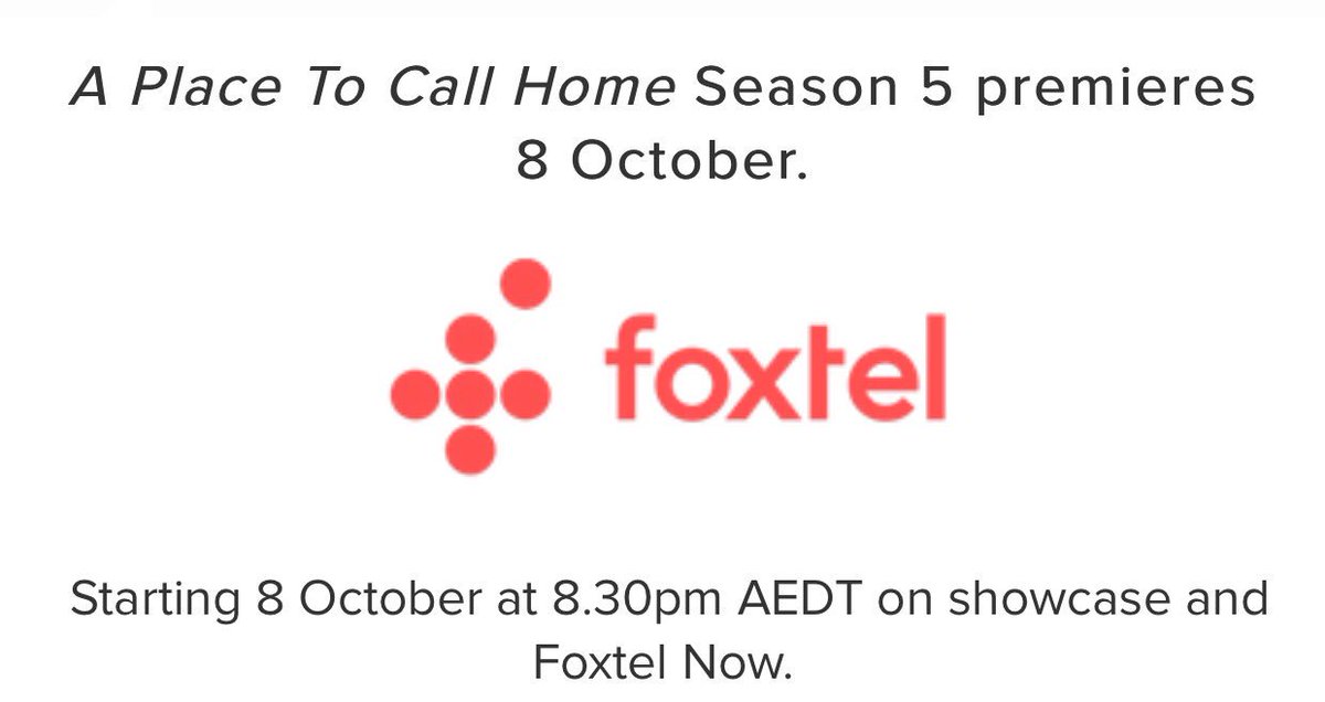 Season 5 starts Sunday October 8th ladies and gentlemen! Put it in your diary!!