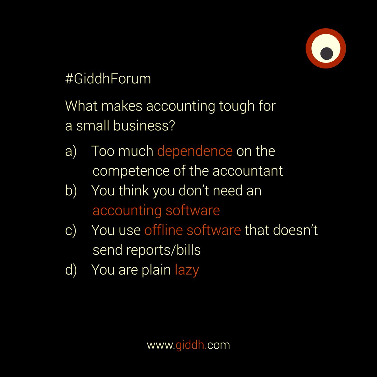 giddhcom's tweet photo. Ever wondered why small businesses find #accounting tough? Let's talk #acountingsoftware https://t.co/M15cokUdv4 https://t.co/eNQhRZFk9w