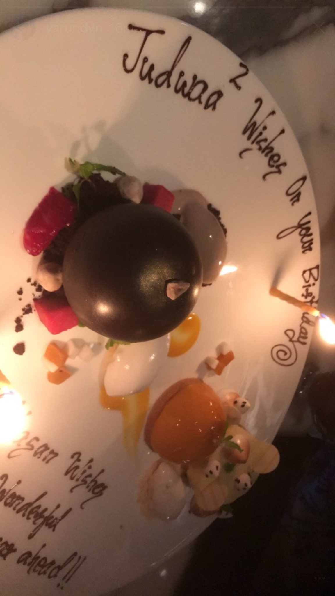 [PIC] Varun\s latest Instagram Story. 
Happy Birthday David Dhawan 