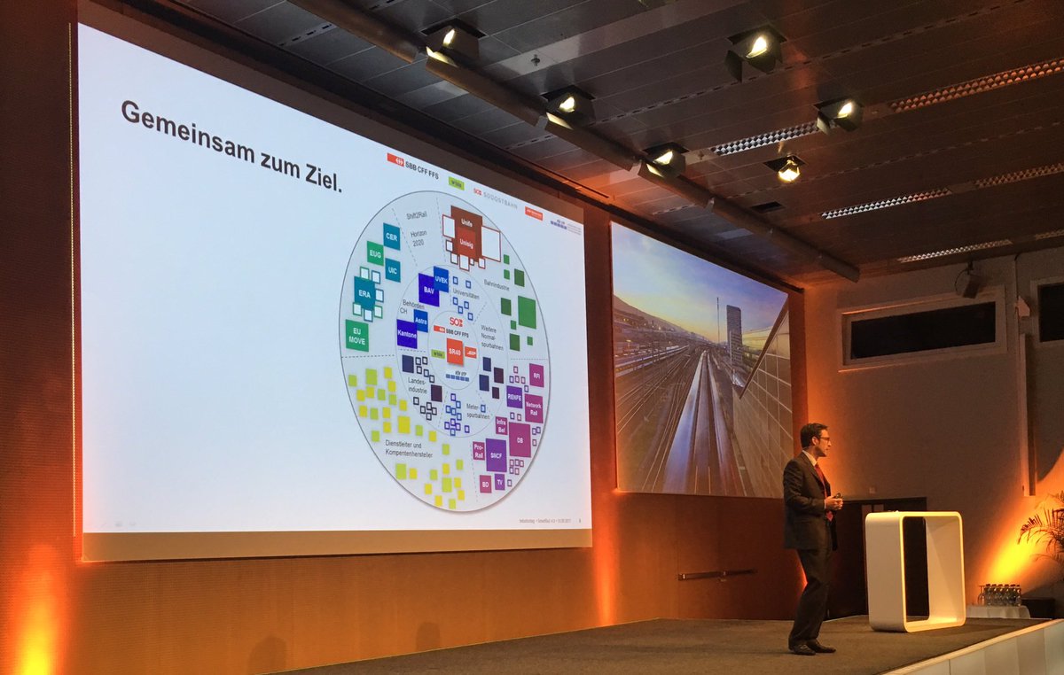 brytz's tweet photo. Yves Zischek, Leiter #SmartRail: das Programm kann nur mit Zusammenarbeit der Bahnen, Industrie und vielen anderen Playern erfolgreich sein. https://t.co/a0R1RUgCCe