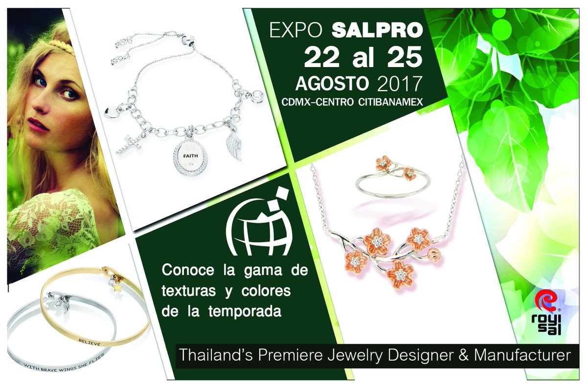 RoyiSal's tweet photo. #Mexico here we come! Royi Sal #Jewelry will be exhibiting its best seller #jewelrydesigns at EXPO #SALPRO 2017 stand 1.45 https://t.co/RsONHqLdx2