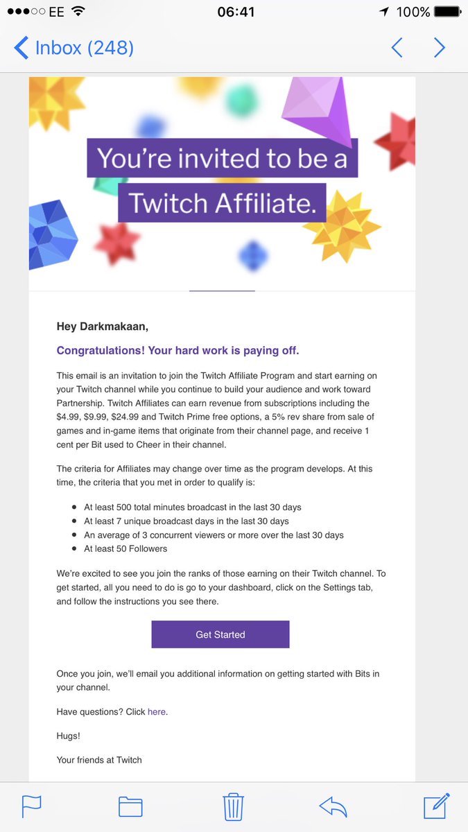Looks like that hard work has paid off. Thank you everyone that's helped me. #TeamEmmmmsie #EvoArmy #twitchaffiliate #twitch <a href="/RETWEETDNR/">RetweetDNR</a>