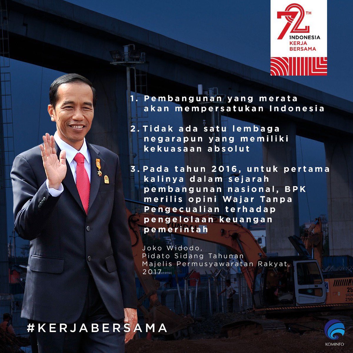 BappenasRI's tweet photo. #SahabatPembangunan, ini tiga poin utama pidato Presiden RI @jokowi dalam Sidang Tahunan MPR RI di Ruang Rapat Paripurna #KerjaBersama 🇲🇨🇲🇨 https://t.co/fKoy49F2zW