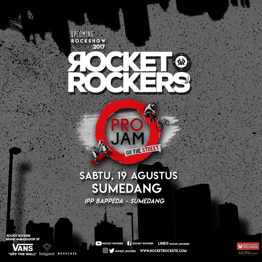 rocket_rockers's tweet photo. Halo Sumedang.. Sabtu ini #rockshow melipir ke kota kalian. Rapatkan barisan #rocketrockfriends See you at the rockshow! #projamonthestreet https://t.co/SclRmak6u6