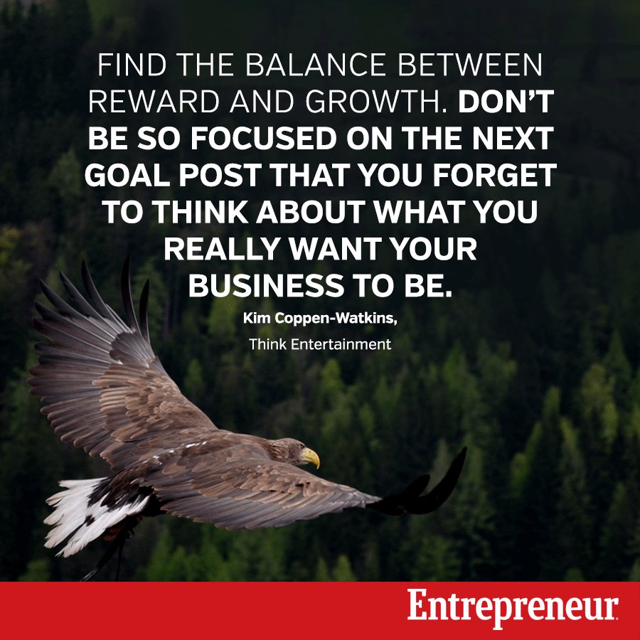ExpertHub_info's tweet photo. "Find the balance between reward and growth." - Kim Coppen-Watkins, @Thinkent1 https://t.co/quK3xxmxZu