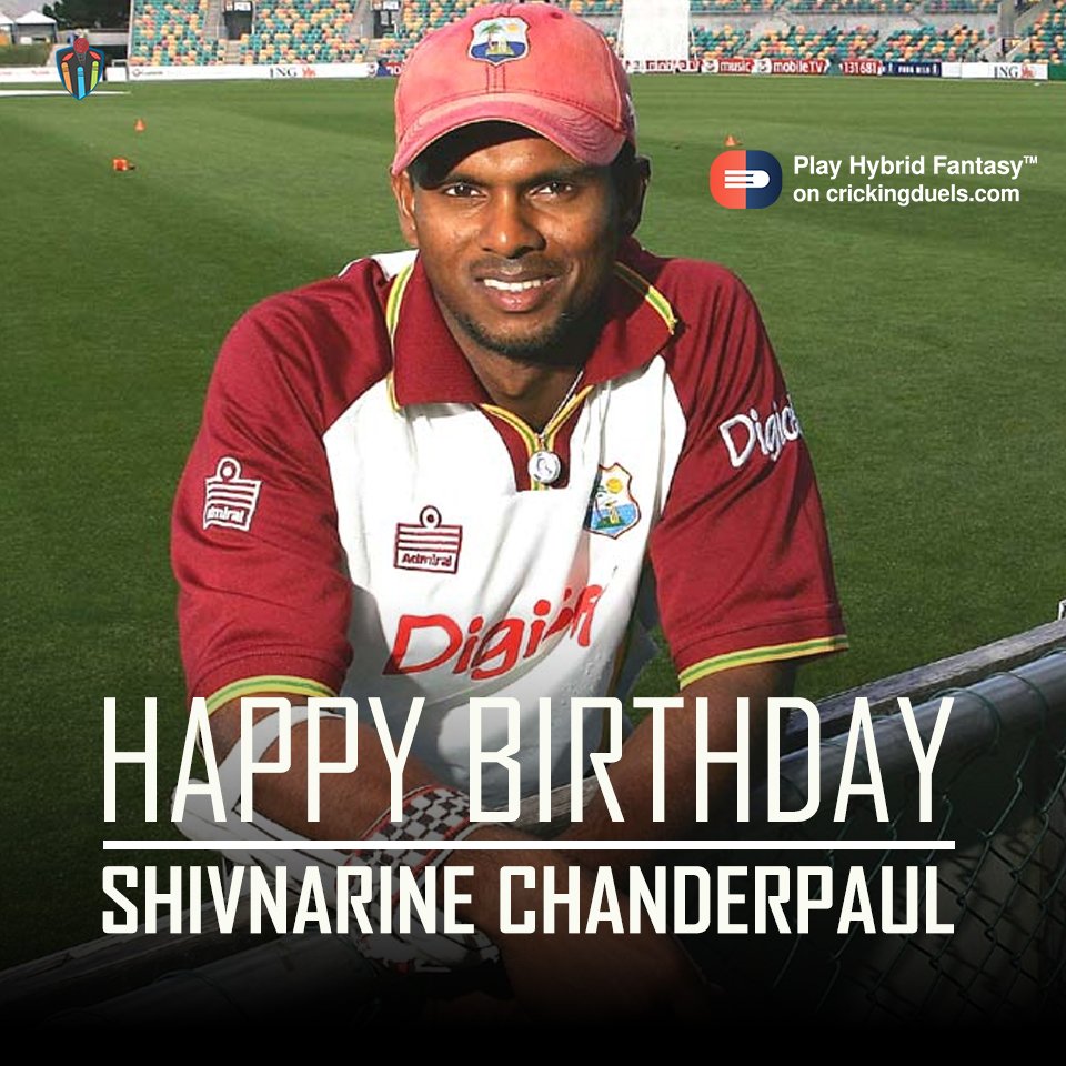Happy Birthday, Shivnarine Chanderpaul. The Caribbean cricketer turns 43 today. 