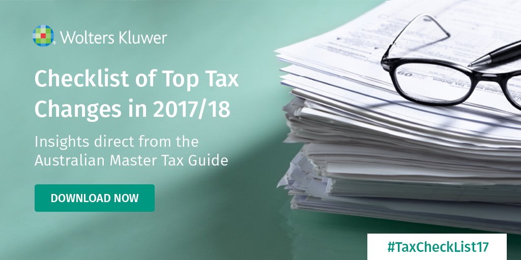 cchaustralia's tweet photo. The new #AustralianMasterTaxGuide is out! Download our checklist of top tax changes from the Guide! https://t.co/1YpZ57DrQT #TaxCheckList17 https://t.co/I3anR1iraA