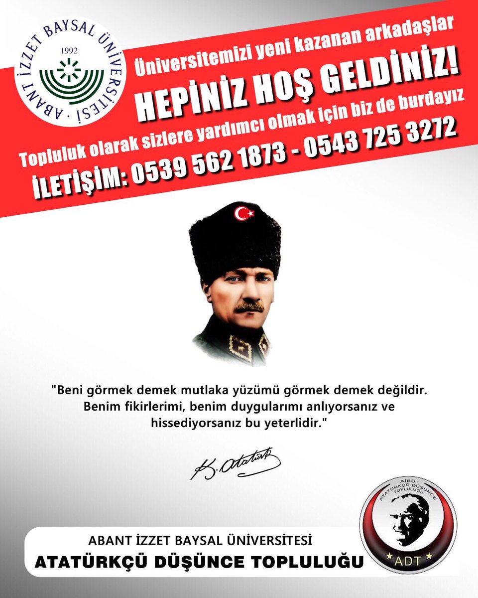 #Aibü Üniversitemizi yeni kazanan arkadaşlarımız tüm zorluklarınızda yanınızdayız.