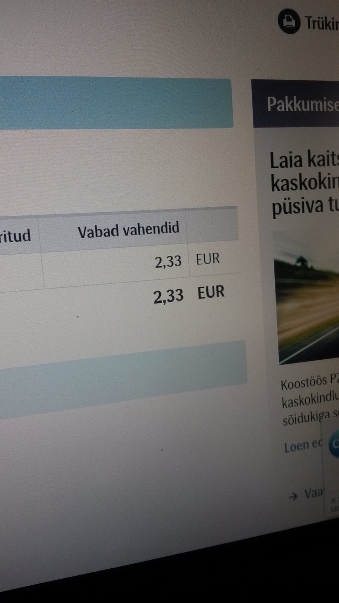 Siis kui tahad endale midagi head lubada