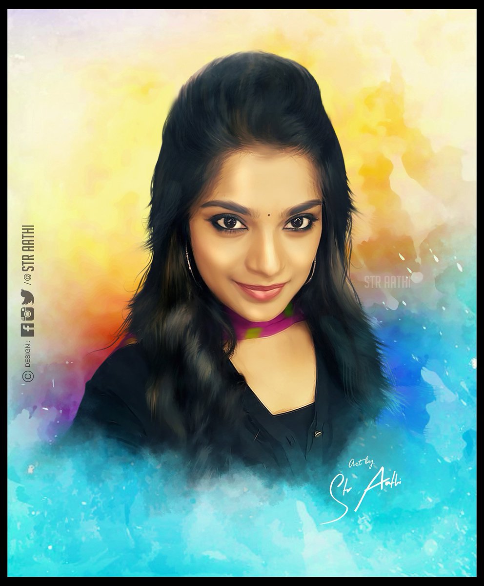 straathi's tweet photo. A Small GIft for Lovely Girl ♥ @aathmikaa #Fanart #PSArt #SmudgePaint #StrAathi #aathmika @SSMusicTweet https://t.co/3alL470nBT