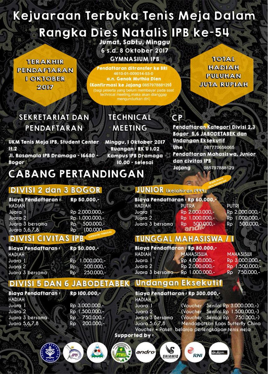 UKM PTM-IPB (@tenismejaipb) on Twitter photo 