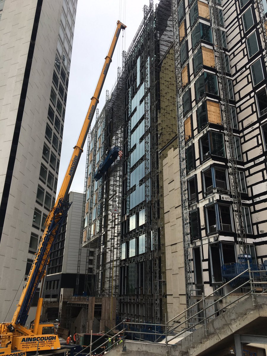 GRC now being installed after time setting thousands of brackets and core drilling holes to the largest GRC project in the country.