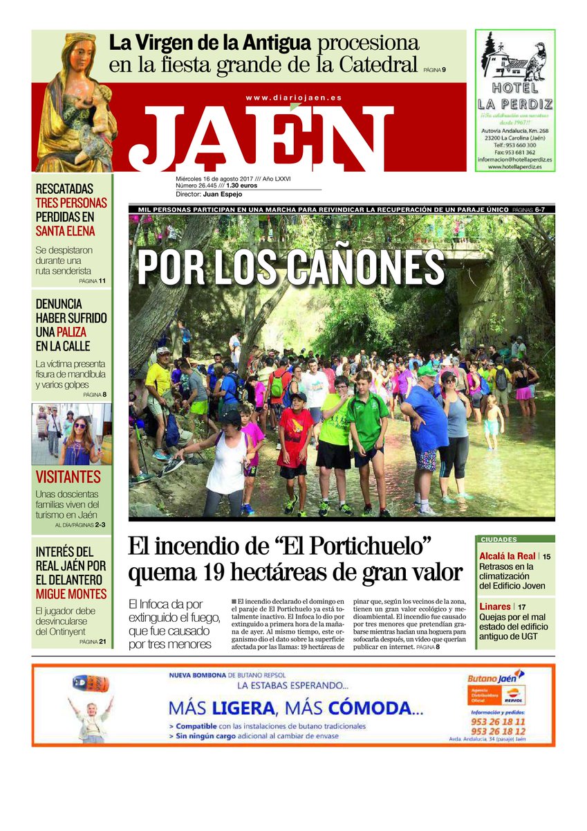 DiarioJAENes's tweet photo. Buenos días, nuestra portada de hoy, ¡feliz miércoles! https://t.co/3k50gAp5Wb https://t.co/RPyHWczdZv