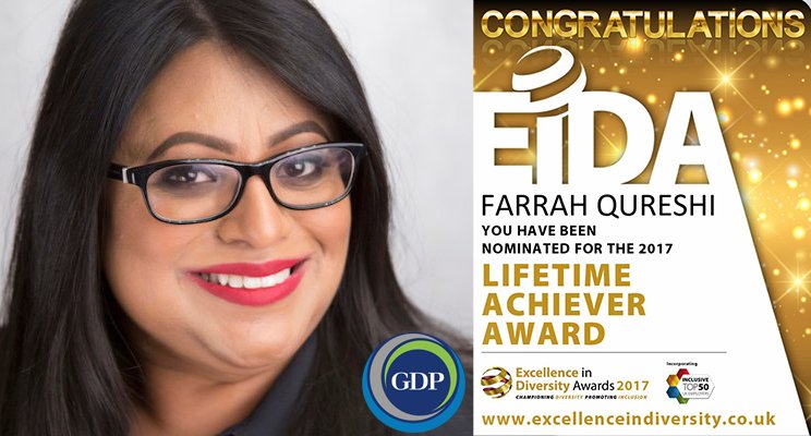 gdptweets's tweet photo. Congratulations to our CEO, @FarrahGDP for the Lifetime Achiever Award nomination in #EiDA2017 recognising her passion to make a difference https://t.co/fEi05SgrwC