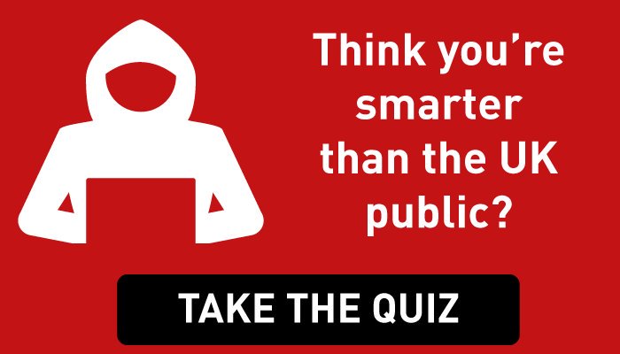 DTX360's tweet image. Quiz: Are you smarter than the UK public? Find out by taking the Cyber Security quiz now bit.ly/2uV6iaY