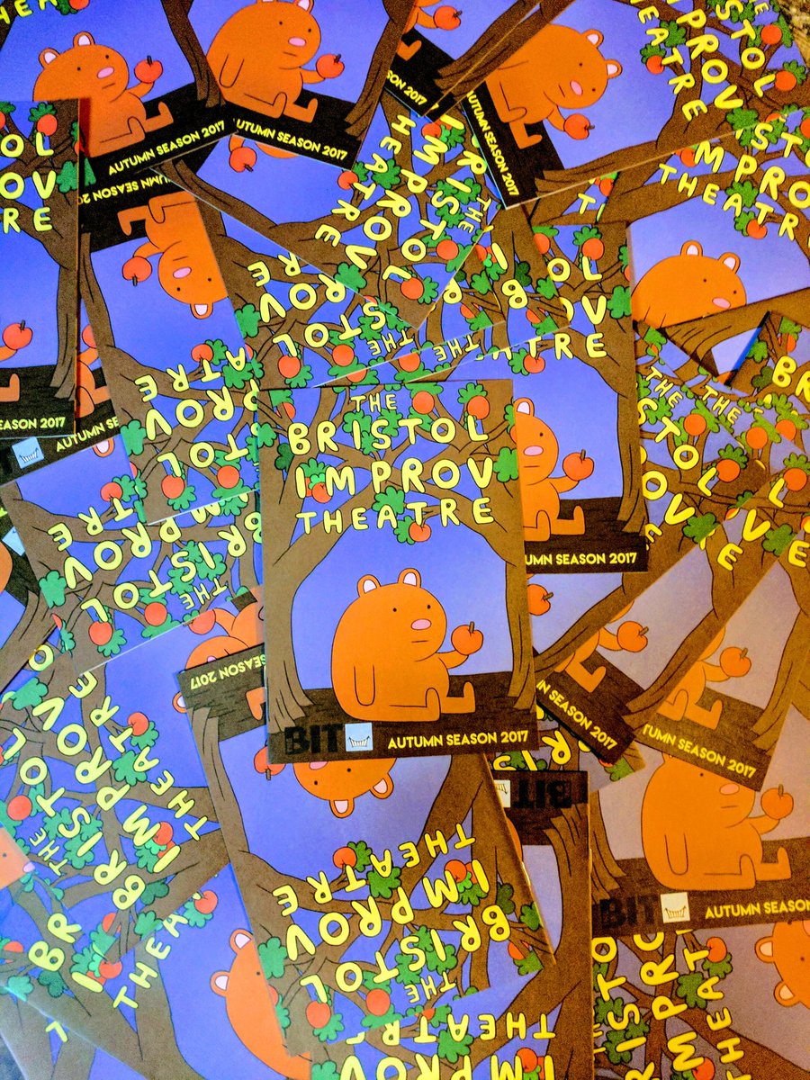 BITheatre's tweet photo. Our Autumn Programme has landed! Huge thank you to @dorrismccomics for the cover design!
Pick yours up now.
#improv#programme #Applebear https://t.co/5br8aNnwEZ