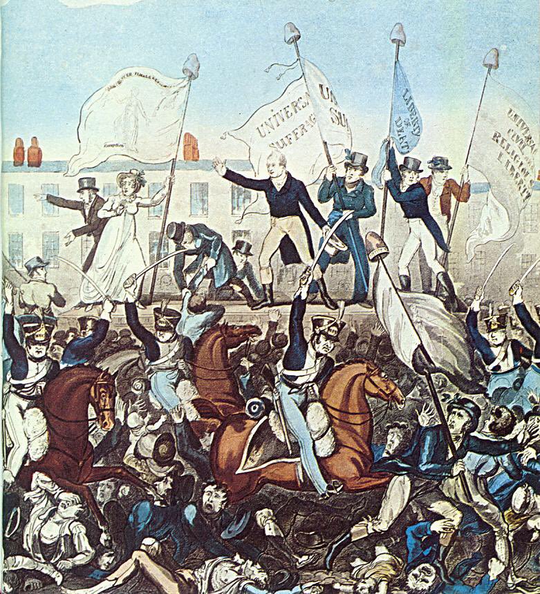 Women were twice more likely to be injured than men at the #Peterloo Massacre. They wore white.