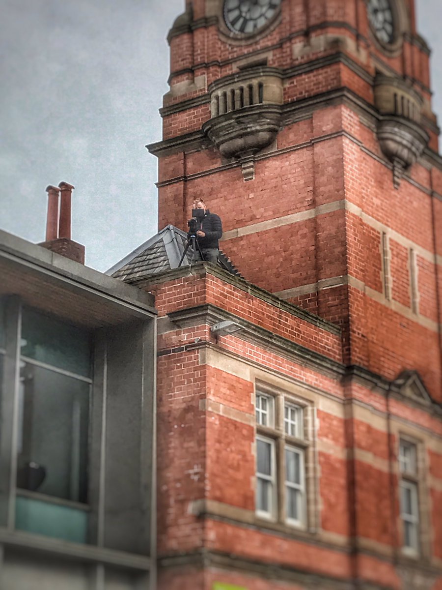 BrightVideo's tweet photo. Our camera operator @sibob1 on site at #nottingham2023. Don't. Look. Down! https://t.co/H49WDMc8sV