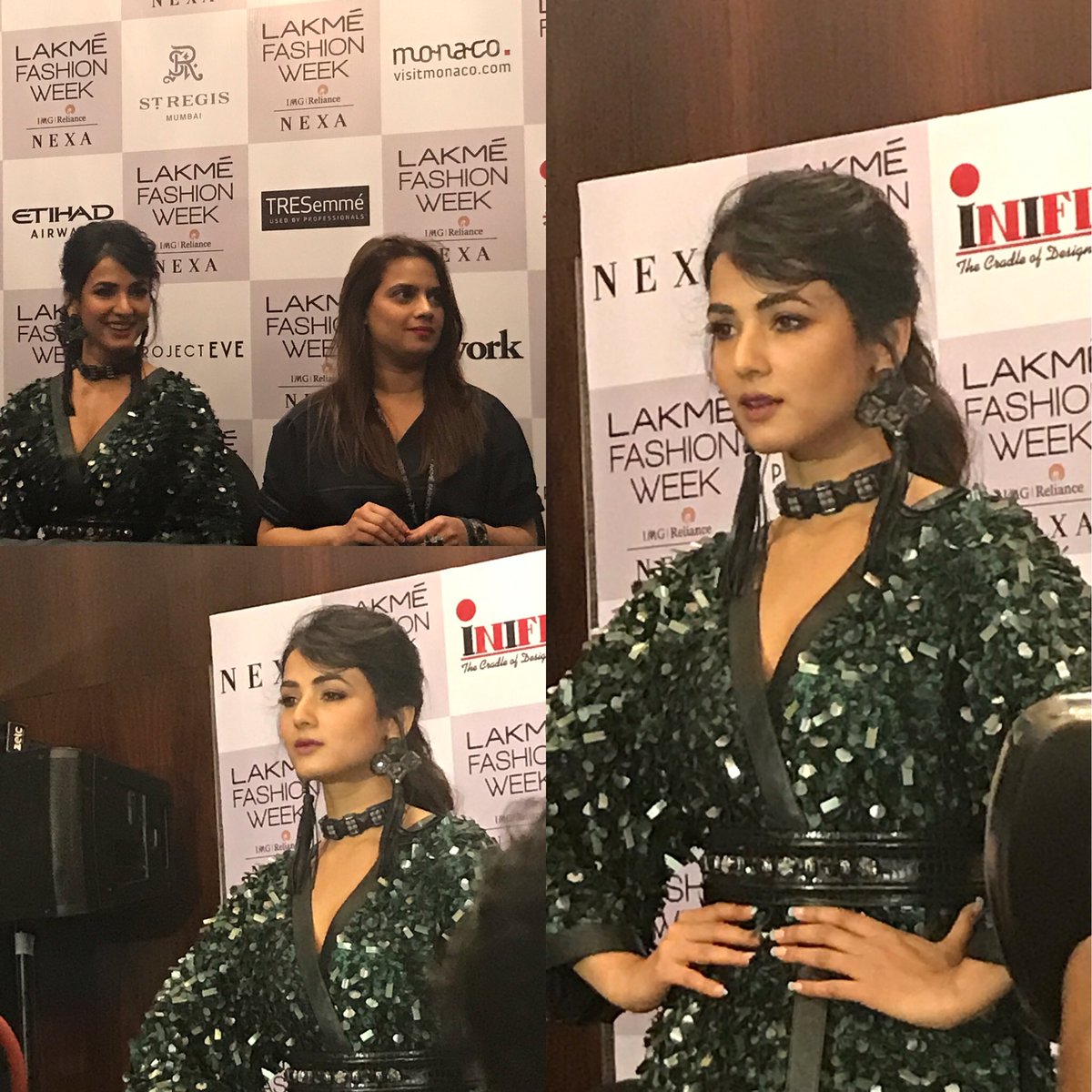 UrbanAsian's tweet photo. .@sonalchauhan7 with designer #SonalVerma at the @LakmeFashionWk 2017! https://t.co/GemAZHupa3