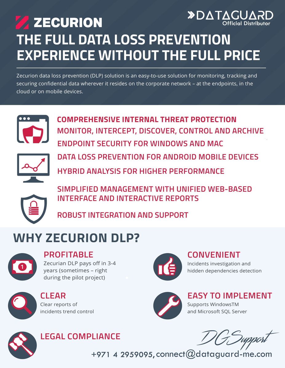 DataguardNXT's tweet photo. #dataguard #DLP #Zecurion #distributor #Security https://t.co/cp6HadXEv7