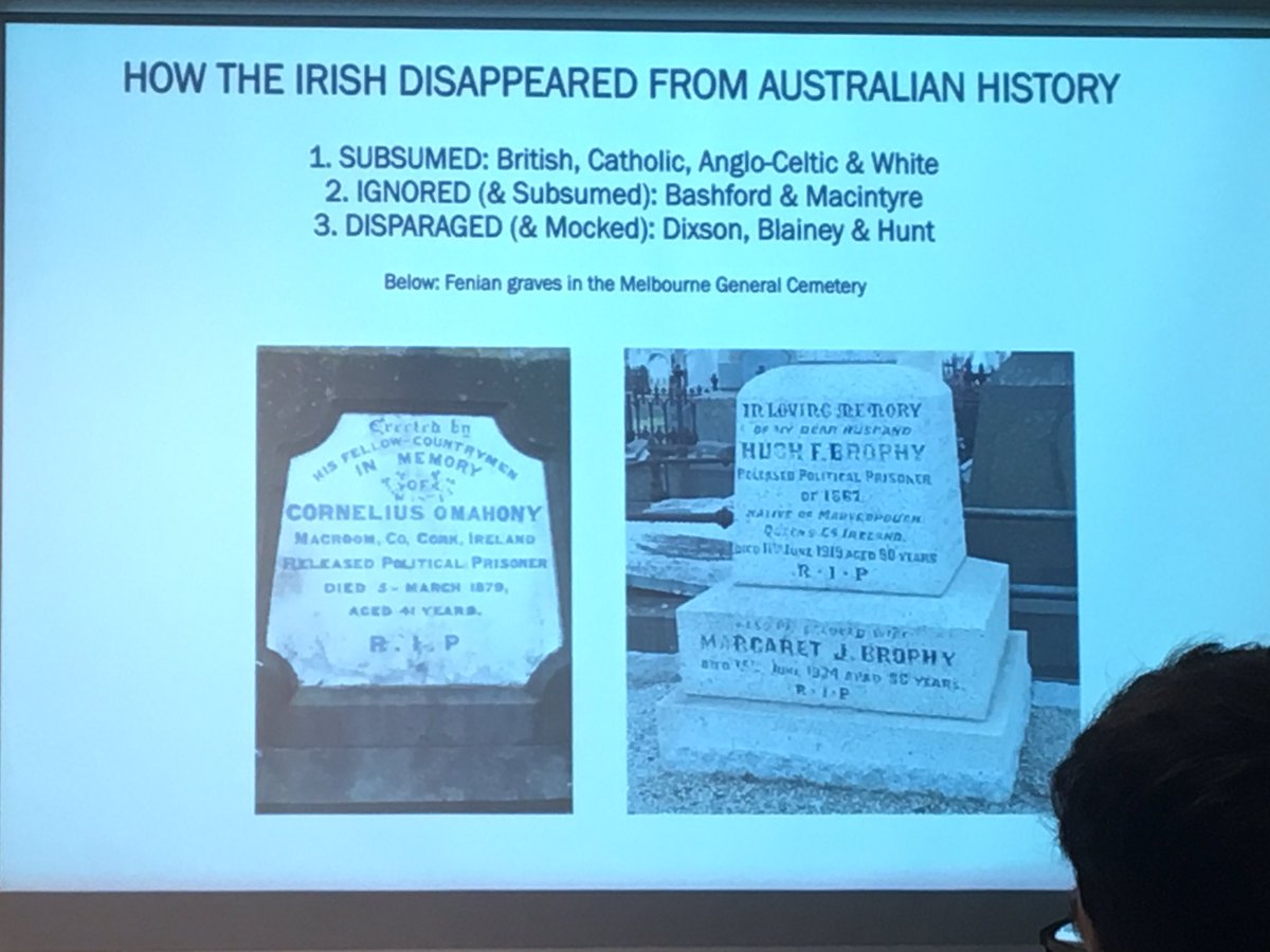 DivaDiaspora's tweet photo. EmProf Elizabeth Malcolm presents Irish historiography in Australia #subsumed #ignored #disparaged @ISAANZ @gidcongress2017 @unimelb https://t.co/CmLfIvmXKQ