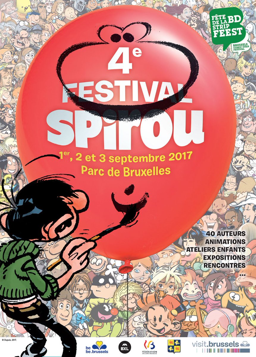 Rendez-vous à Bruxelles du 1er au 3 septembre pour la 4ème édition du #FestivalSPIROU ! Téléchargez le programme : bit.ly/FestivalSPIROU…