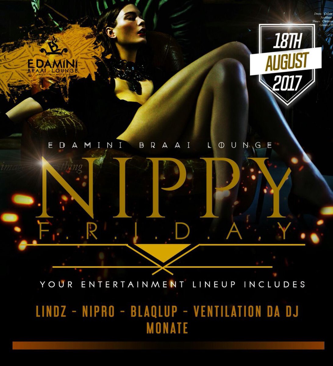 EdaminiLounge's tweet photo. It's almost that time again - Fridays are for #NippyFridays at Edamini Braai Lounge. https://t.co/cKaJSwK6nm
