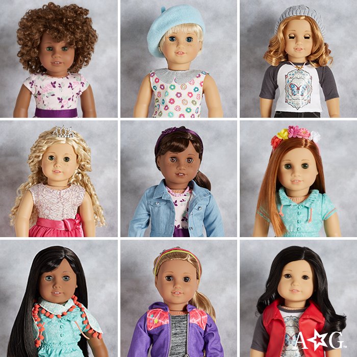 American_Girl's tweet photo. Who doesn’t love school picture day (unless you always blink)? See how our dolls show off their smiles and styles. https://t.co/kGP2JBIDPl