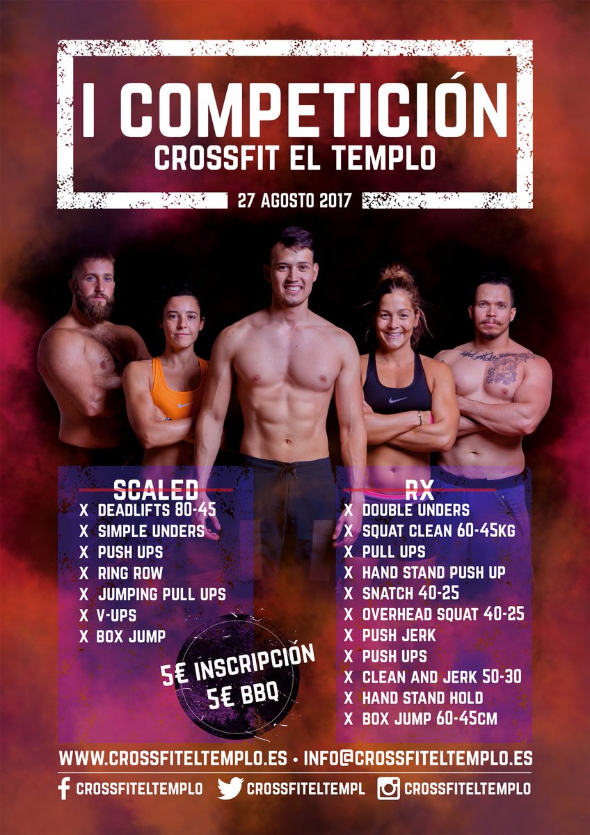I Competición en CrossFit el Templo, 27  agosto #ICompeticionCFelTemplo #crossfiteltemplopalencia #crossfiteltemplo  #1aniversarioCFeltemplo