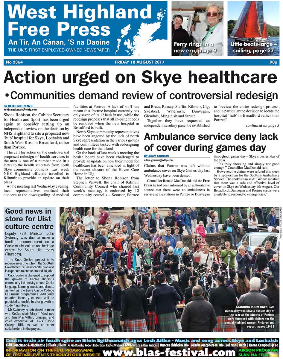 This week's <a href="/WHFP1/">WHFP</a> is done and on its way to the printers. Please buy a copy of our paper and support the work we do #buylocal