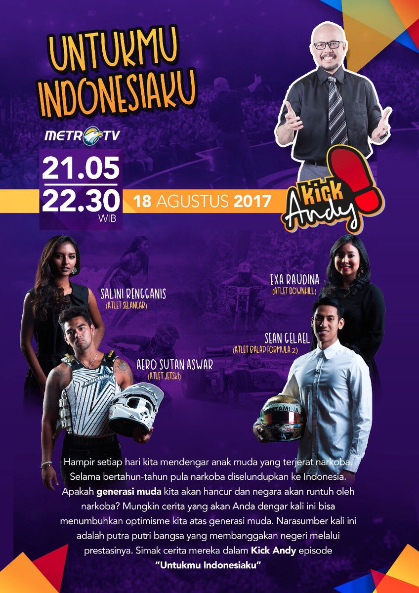 Bnyk cara untk bs membanggakan bangsa sprti yg dilakukan oleh @Salini_iedewa <a href="/exaraudina/">Exa Raudina Khoiroti</a> <a href="/AeroAswar/">Aero Aswar</a> <a href="/gelaelized/">Sean Gelael</a> #untukmuindonesiaku#kickandy