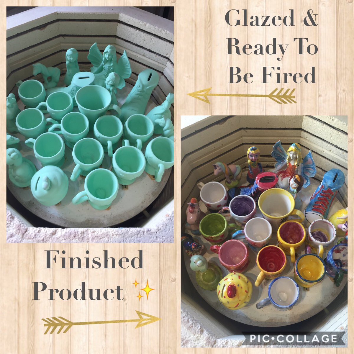 ilovepaintpot's tweet photo. Before and after firing! 🎨 https://t.co/RicZOZvD4B