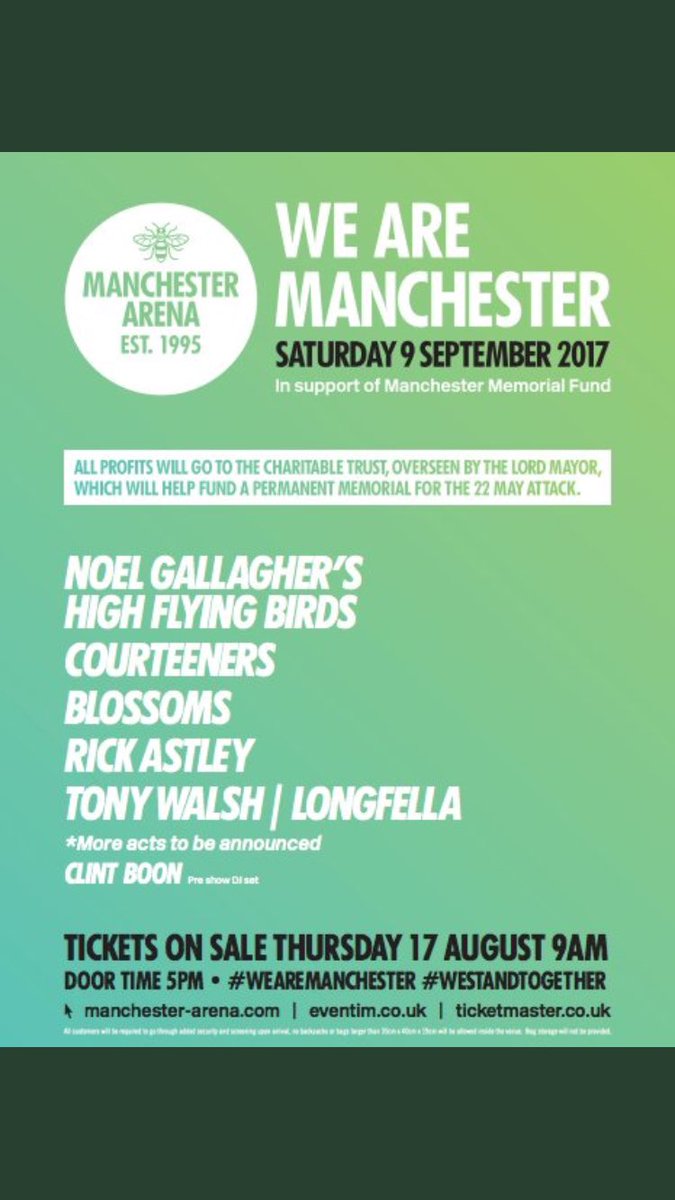 What_Liam_Said's tweet image. Incredibly honoured to be part of this. Come join us for the re-opening of The Arena paying tribute to those affected ❤️

#WeAreManchester