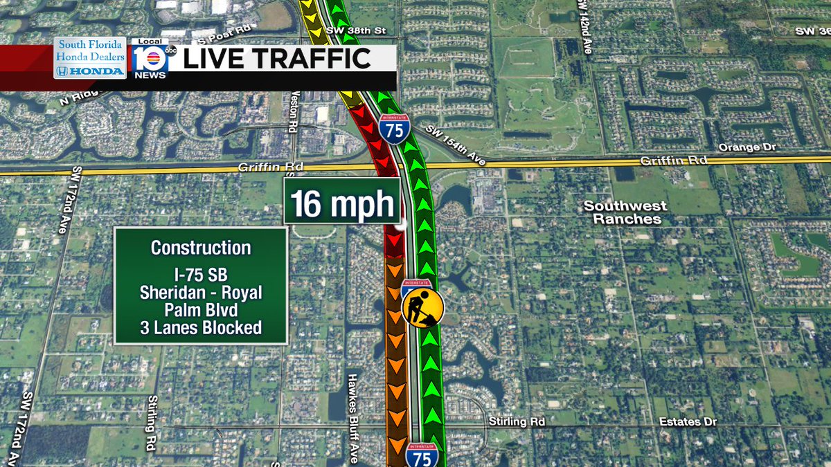 Construction on I-75 SB causing delays near Sheridan St #traffic https://t.co/7g1zxuKM2w