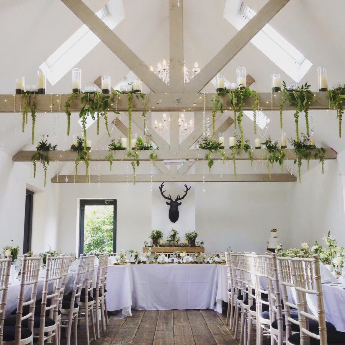 How fresh &amp; elegant does this all white set-up of The Orangery look?! ✨

#wedding  #dorset #hampshire #marquee