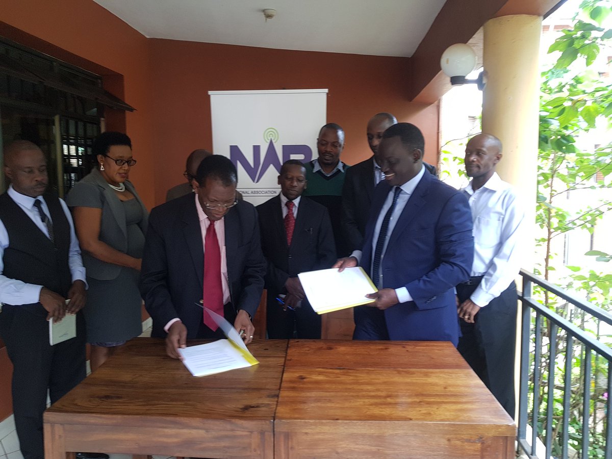 KKariisa's tweet photo. Today @NABUganda signed an MoU with Uganda National Meteorological Agency to give accurate weather forecast to broadcasters @nbstv https://t.co/o3rE3CbIdc