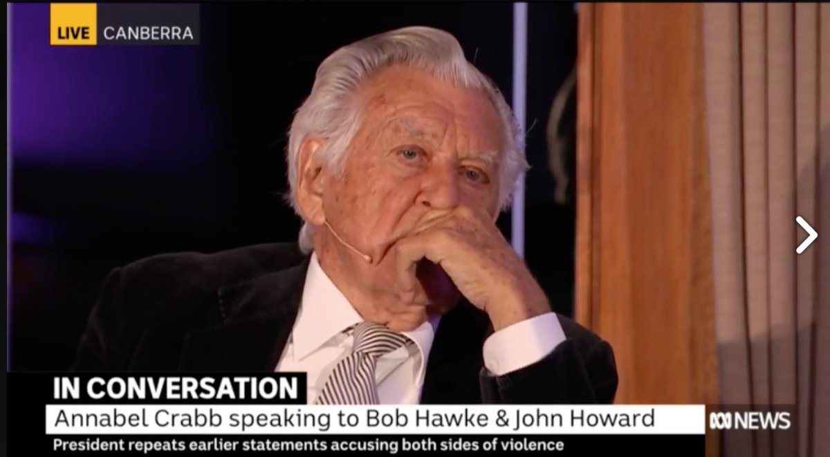 latikambourke's tweet image. Wow. Former PM Bob Hawke says there is currently no outstanding leader in the world's democracies. Merkel?