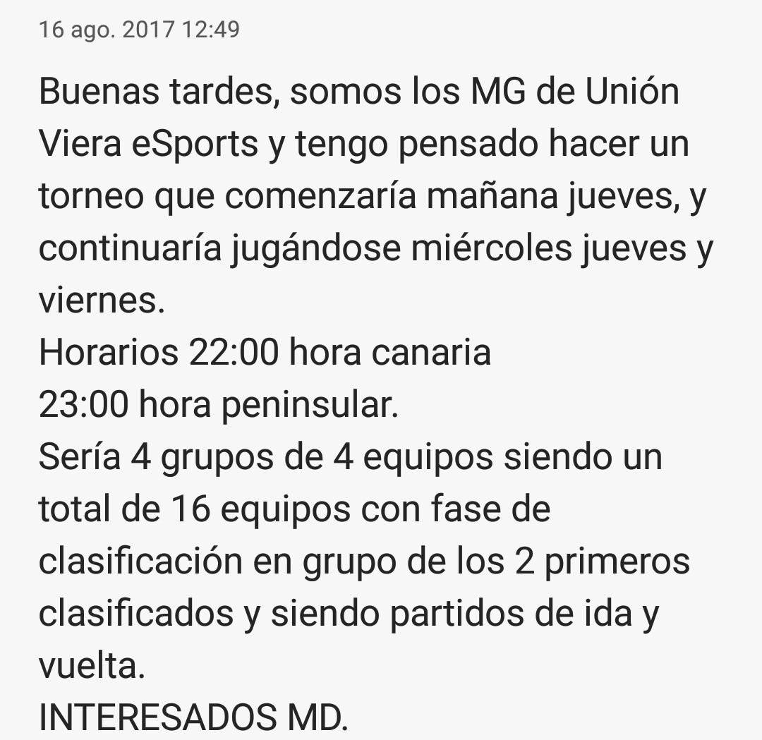 Vamos a crean un torneo. El que quiera apuntarse MD. Gracias
<a href="/AyudasVFO/">AyudasVFO</a> @XzBuLaa @AyudasDirKa