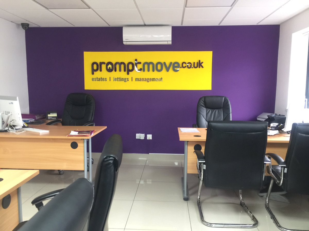 Promptmove's tweet photo. The all new #Promptmove feature wall! #Promptmove #Luton #FeatureWall #Estates #Lettings #Management https://t.co/WMFNHLioNE