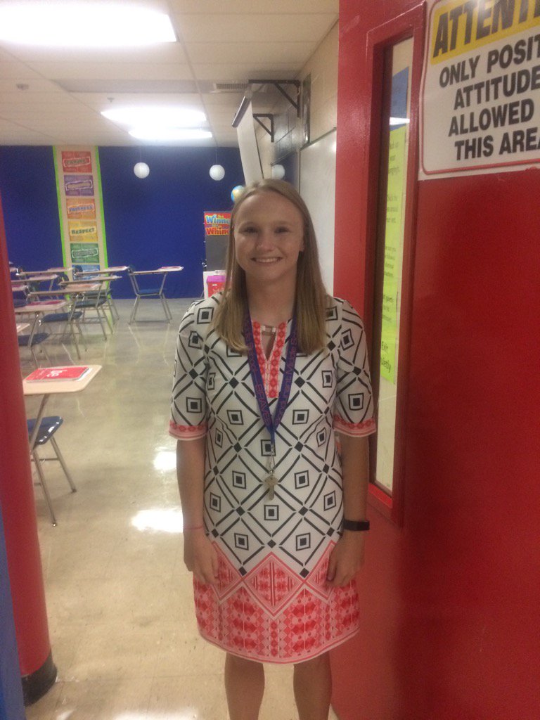 1st Day of School at BMS! Have a great year Miss Johnson. We are Bondurant! <a href="/BMSBraves1/">BONDURANT MIDDLE</a> <a href="/OneTeamFCS/">Franklin County Schools</a>